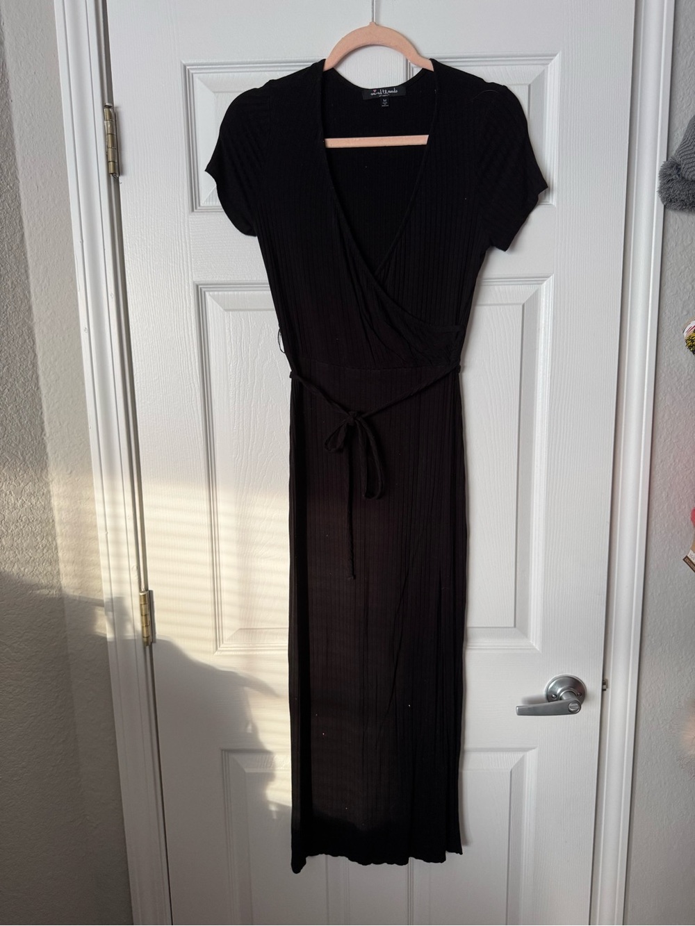 Mixed Threads Black Short Sleeve Maxi Dress Size Medium